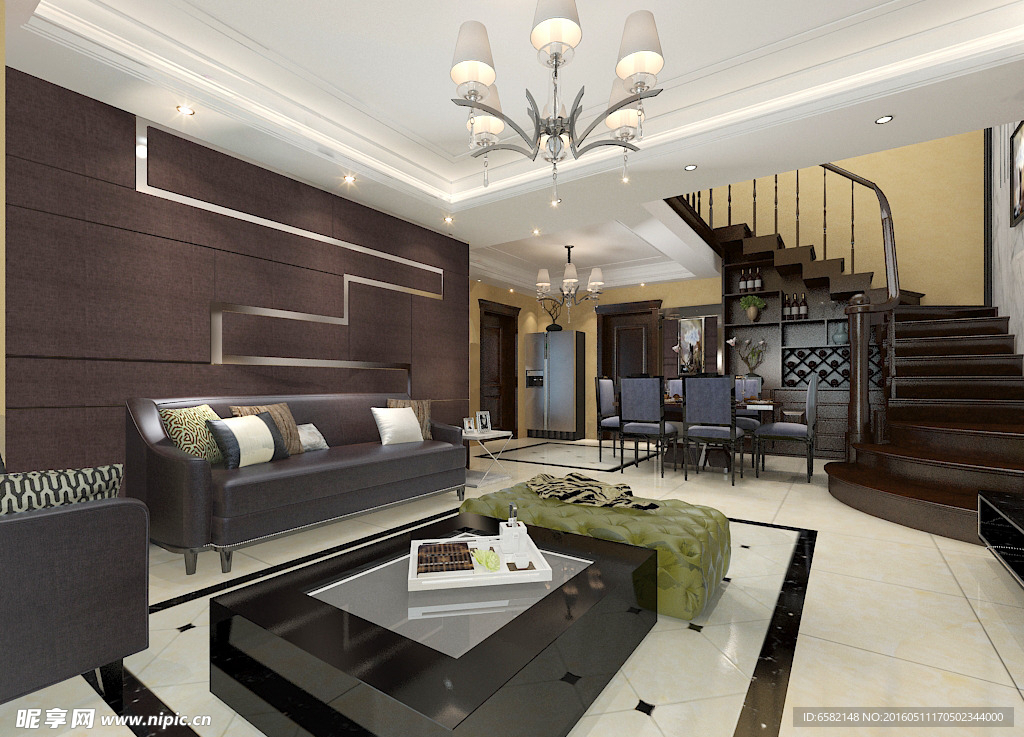 小别墅 复式楼房 客餐厅