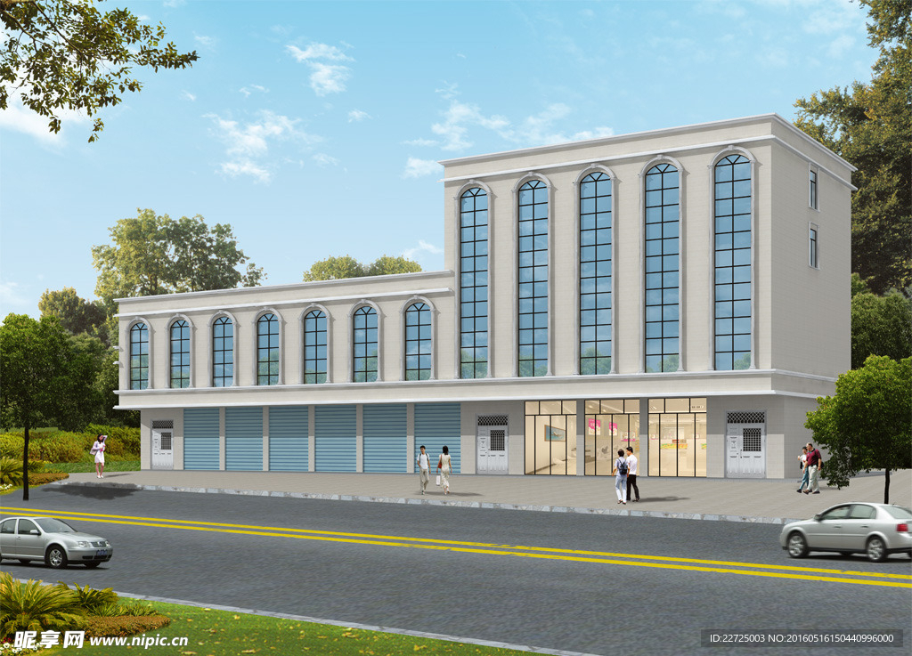 电子商务产业园大楼外观效果图