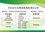 物业收费公示栏