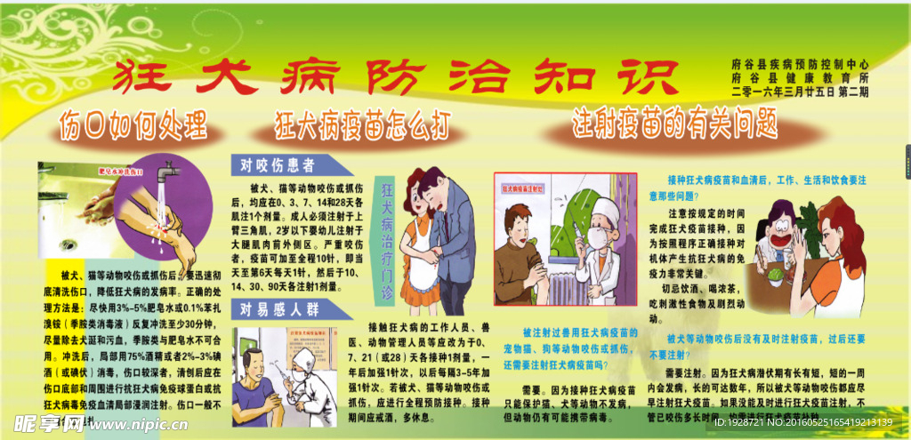 狂犬病健康教育宣传栏