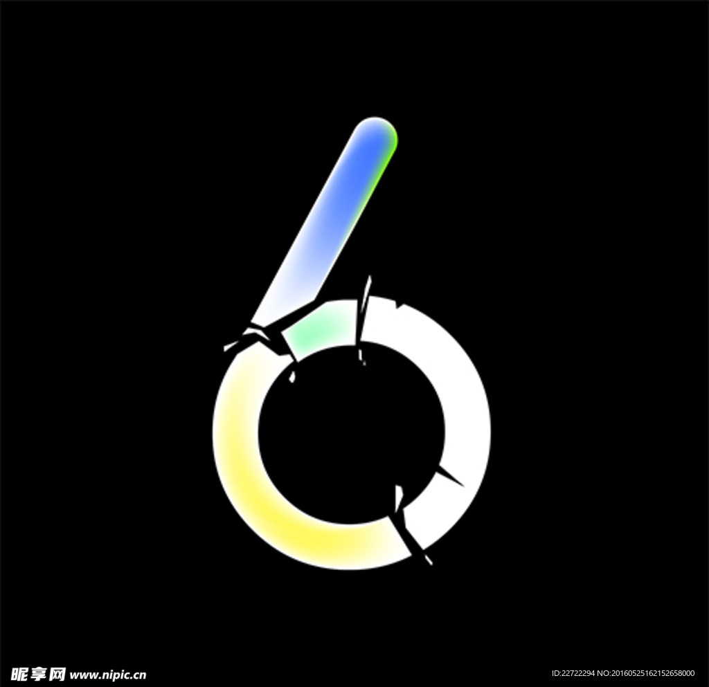 碎裂的数字六