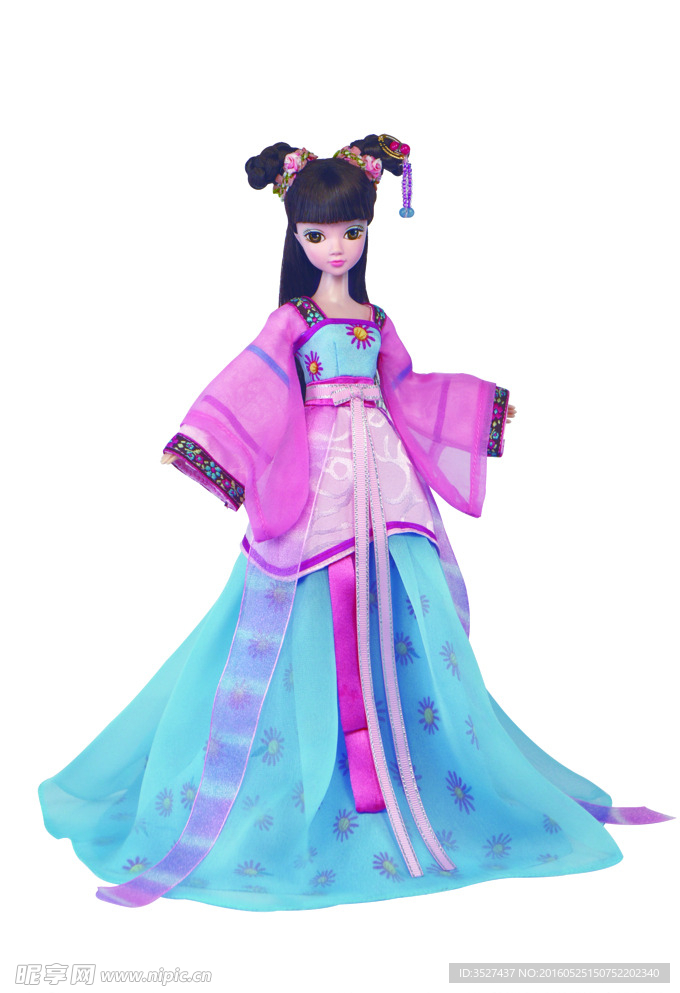 可儿娃娃木兰女儿妆 古装服饰