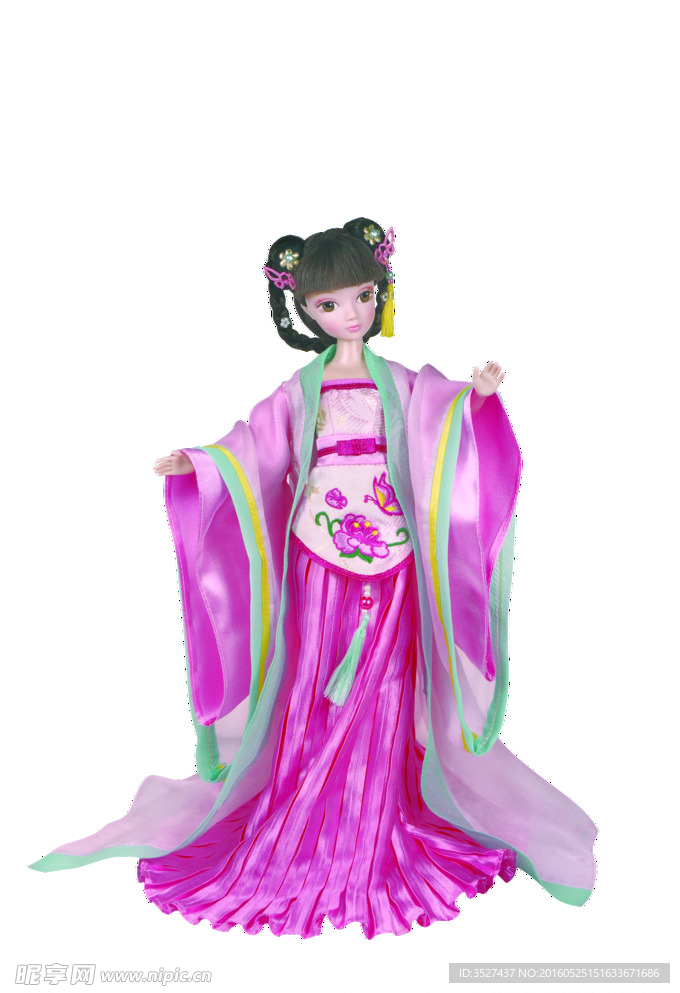 文成公主 引蝶 可儿娃娃