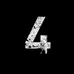 带纹理的数字 四