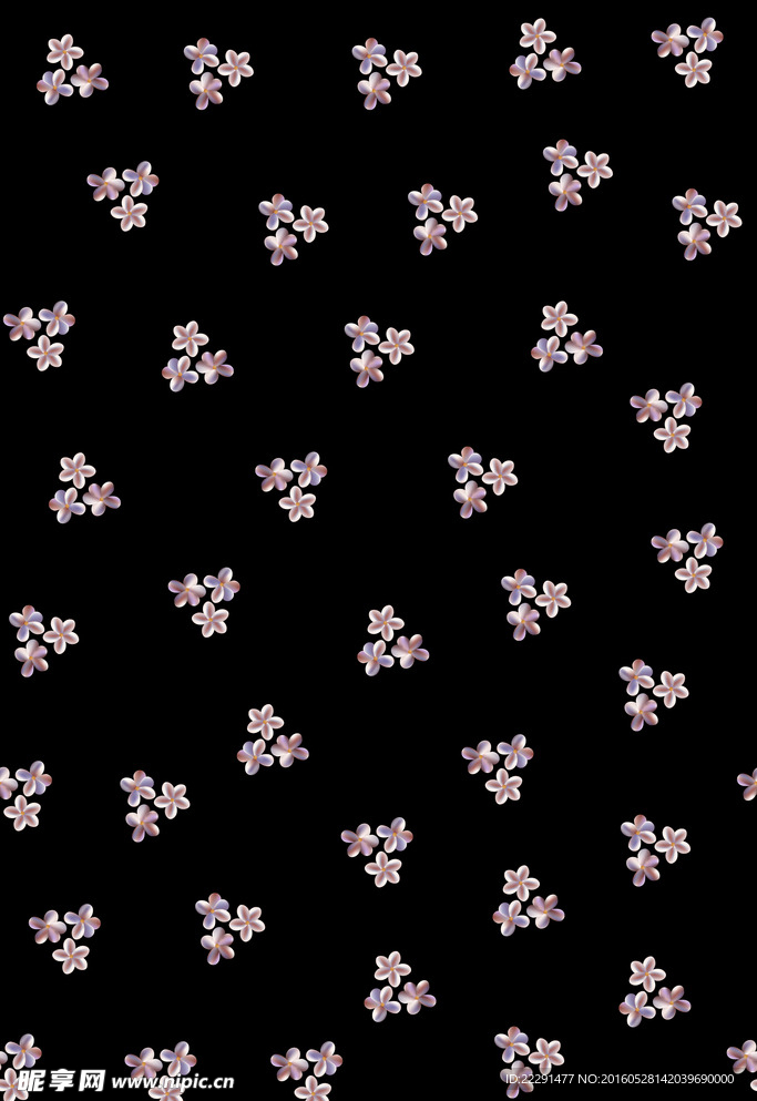 时尚简约小碎花数码印花