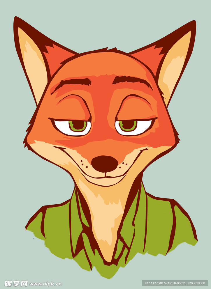 疯狂动物城狐狸正面