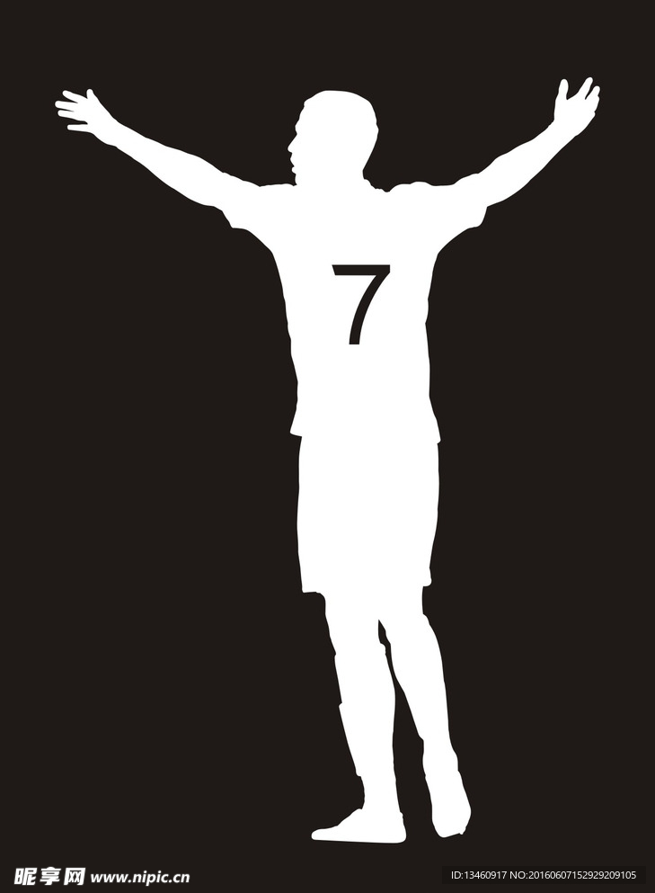 C罗背影 C罗剪影