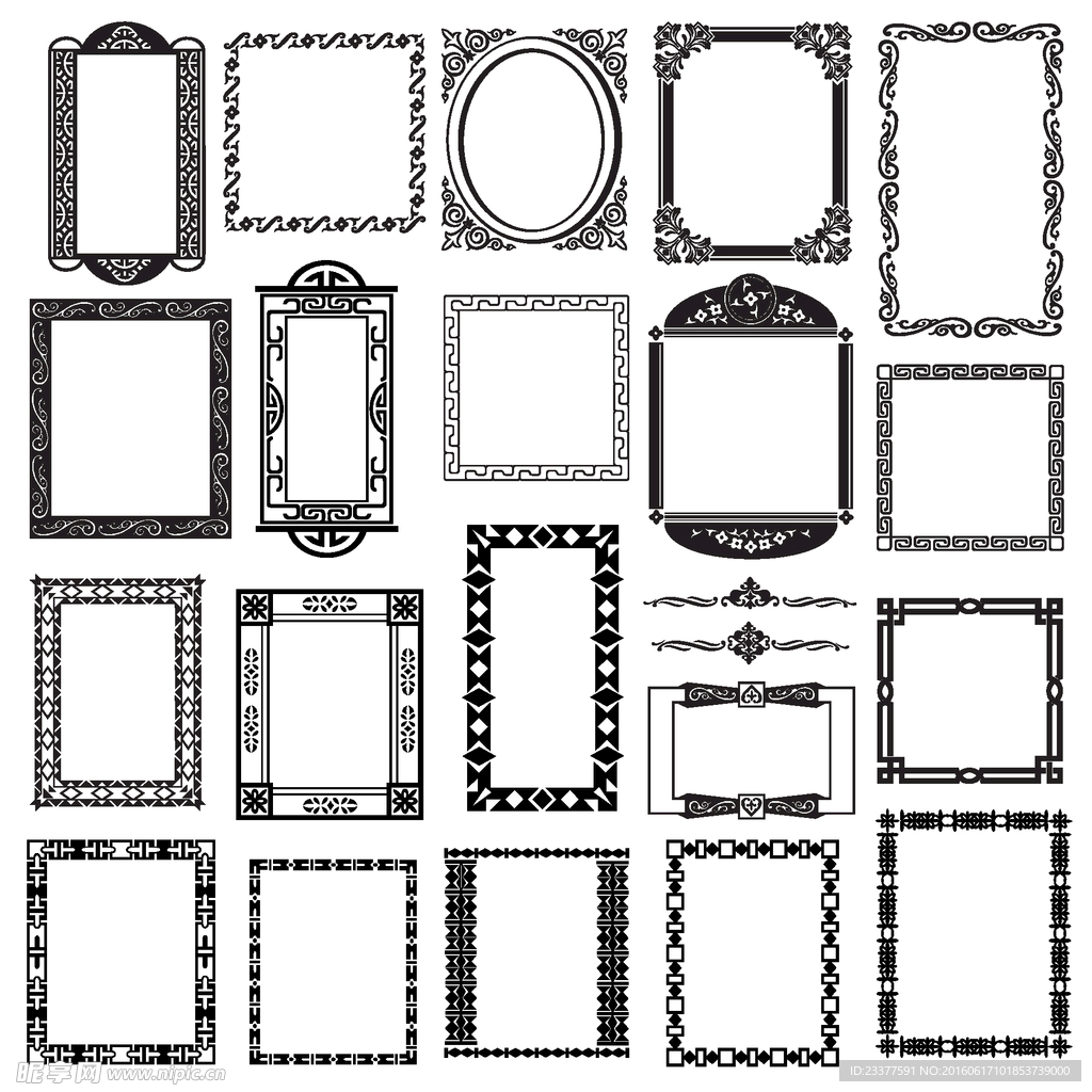 欧式花纹边框
