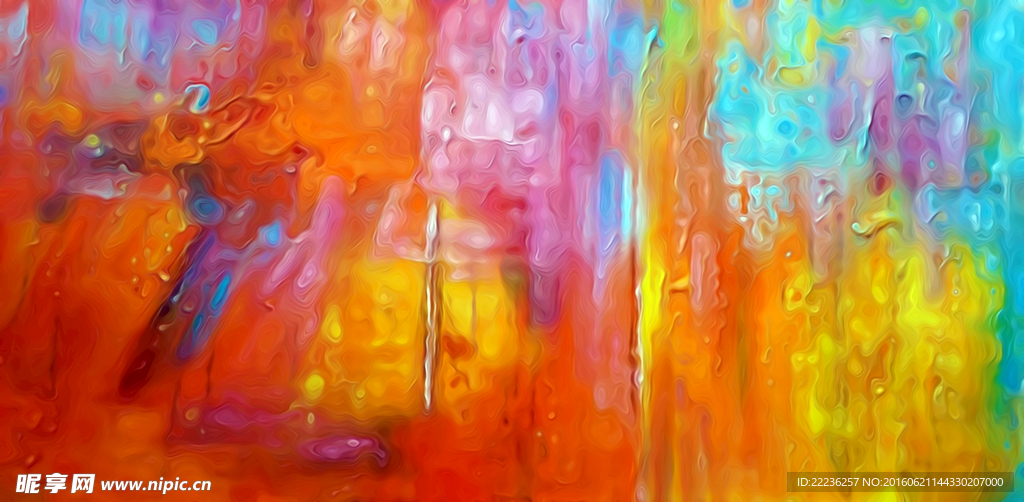 酒店 抽象色彩油画