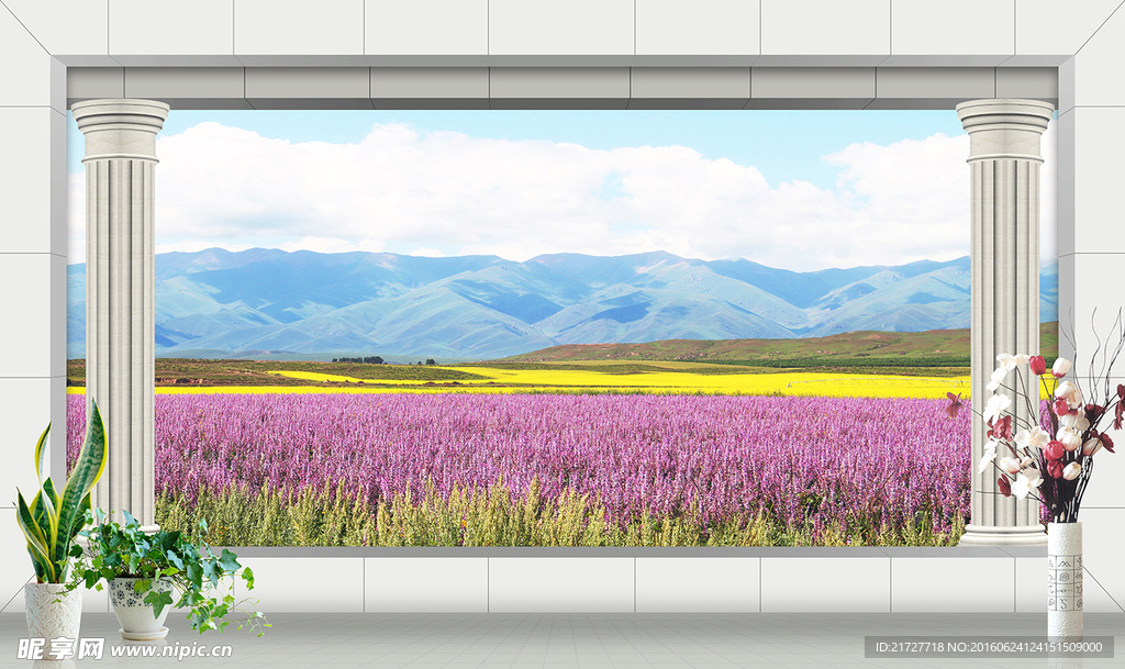 3D立体电视墙背景图