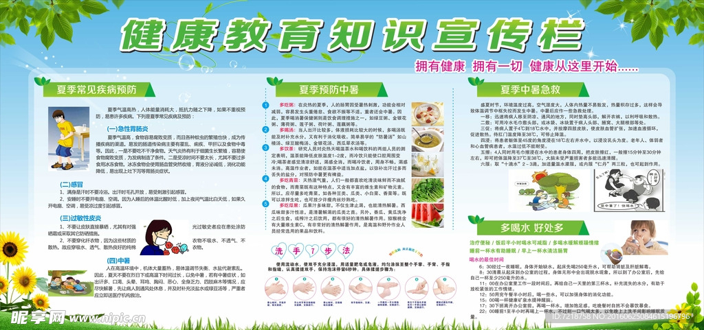 夏季健康教育宣传栏