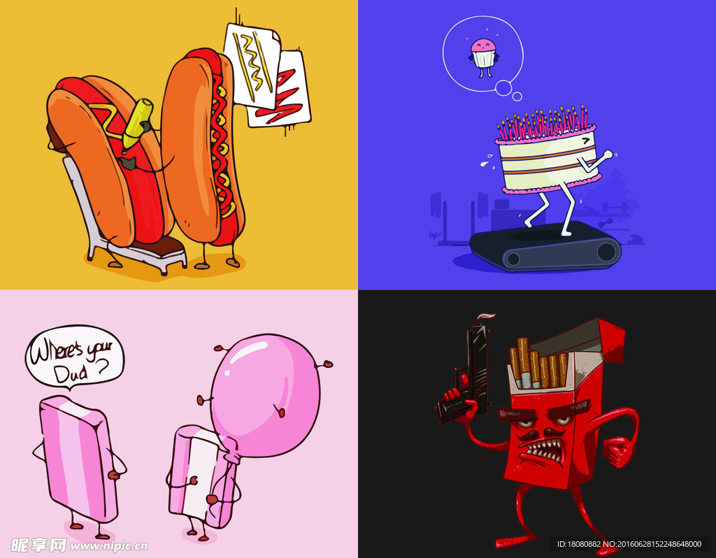 创意图案 动漫 T恤矢