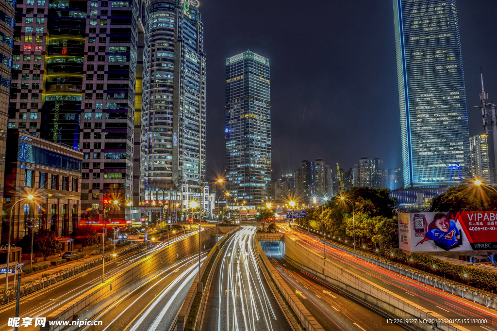 上海陆家嘴夜景
