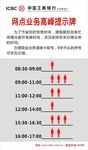 工行高峰时段提示牌