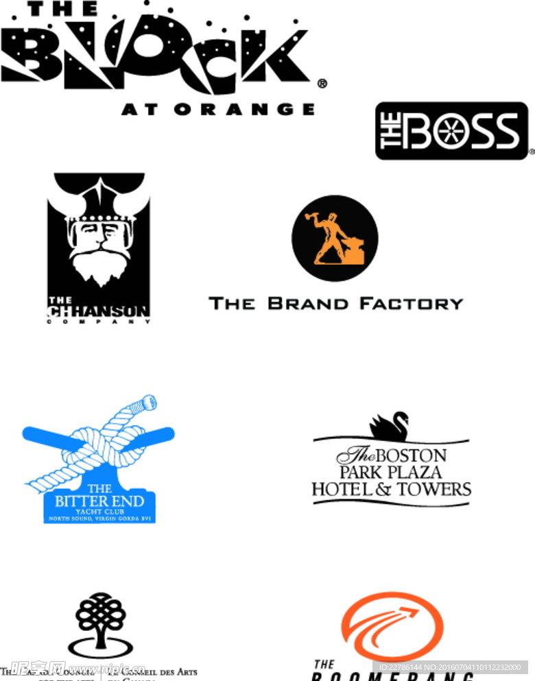 世界标示集合矢量图