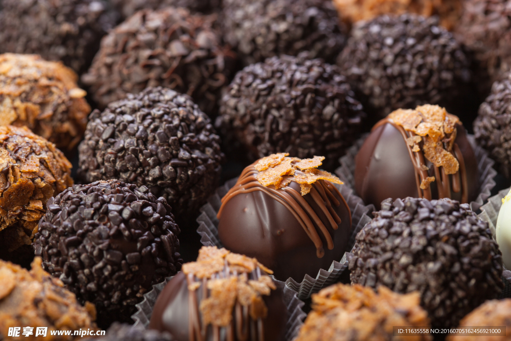 美味的巧克力甜品美食