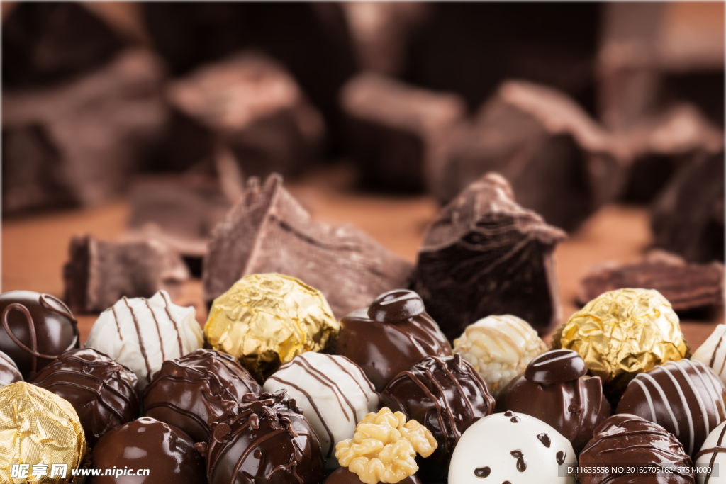 美味的巧克力甜品美食