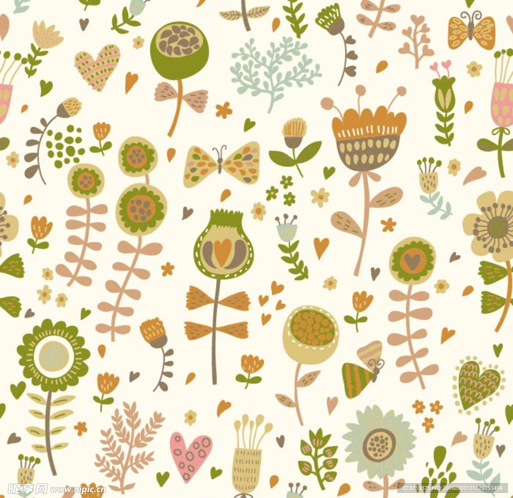 矢量图  植物类 花朵