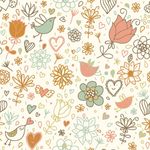 矢量图 植物类 花朵 鸟