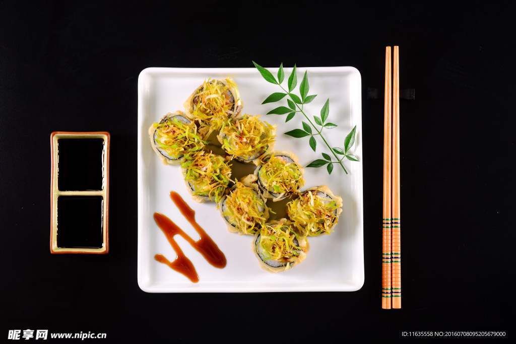 诱人的日本寿司美食