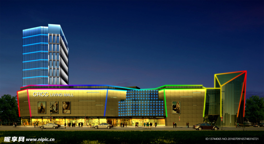 商业广场夜景亮化设计