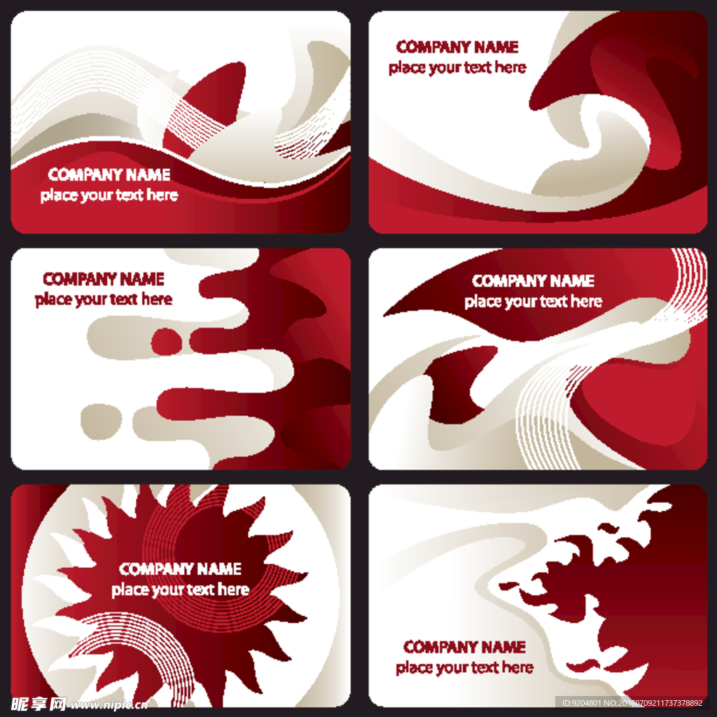 潮流图案卡片背景矢量素材