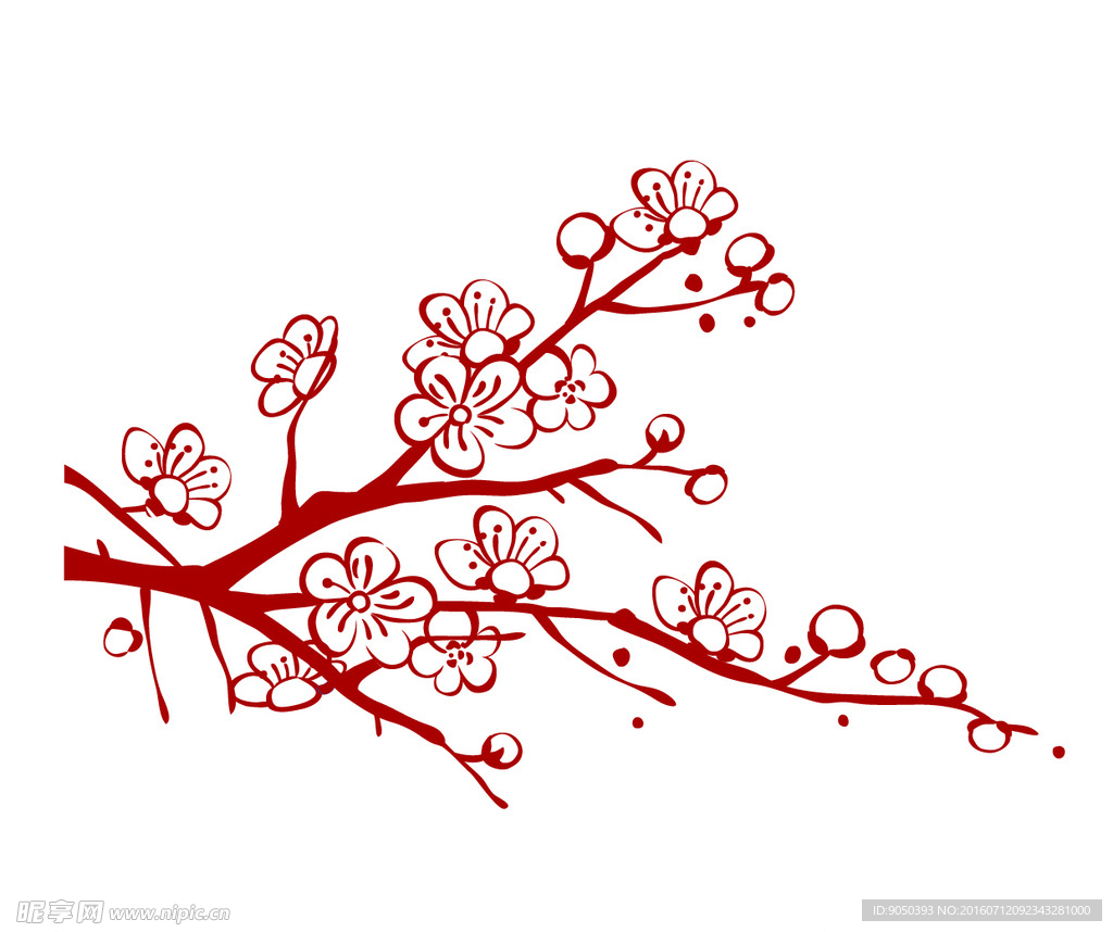 桃花 卡通 漫画 手绘