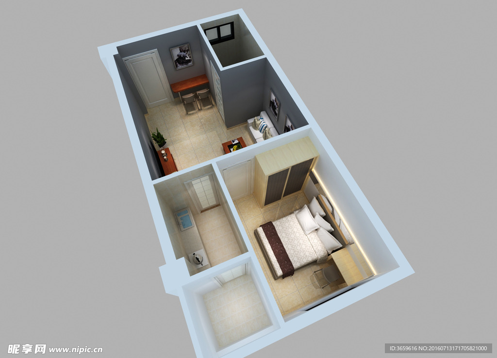 家装鸟瞰效果图