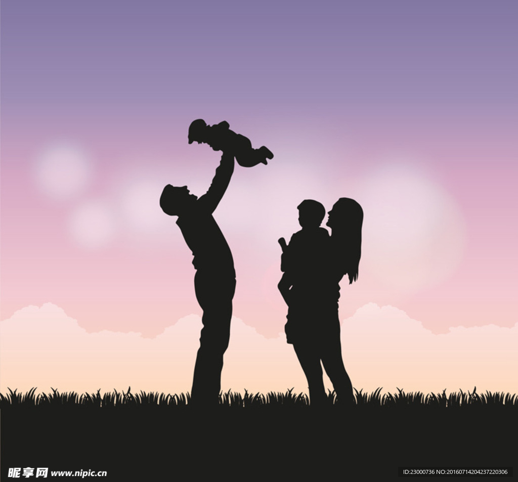 幸福四口之家剪影