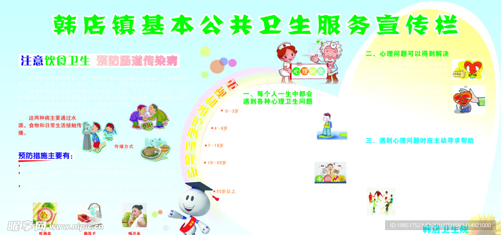 公共卫生服务宣传栏