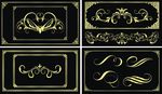 金色花纹边框