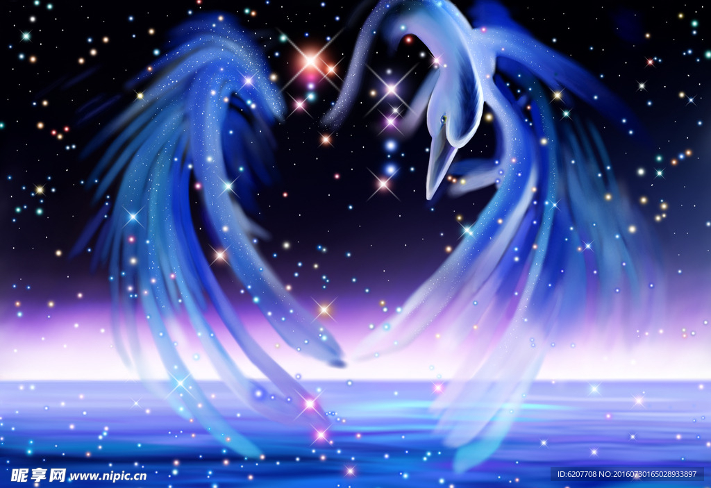 梦幻星空翅膀天使