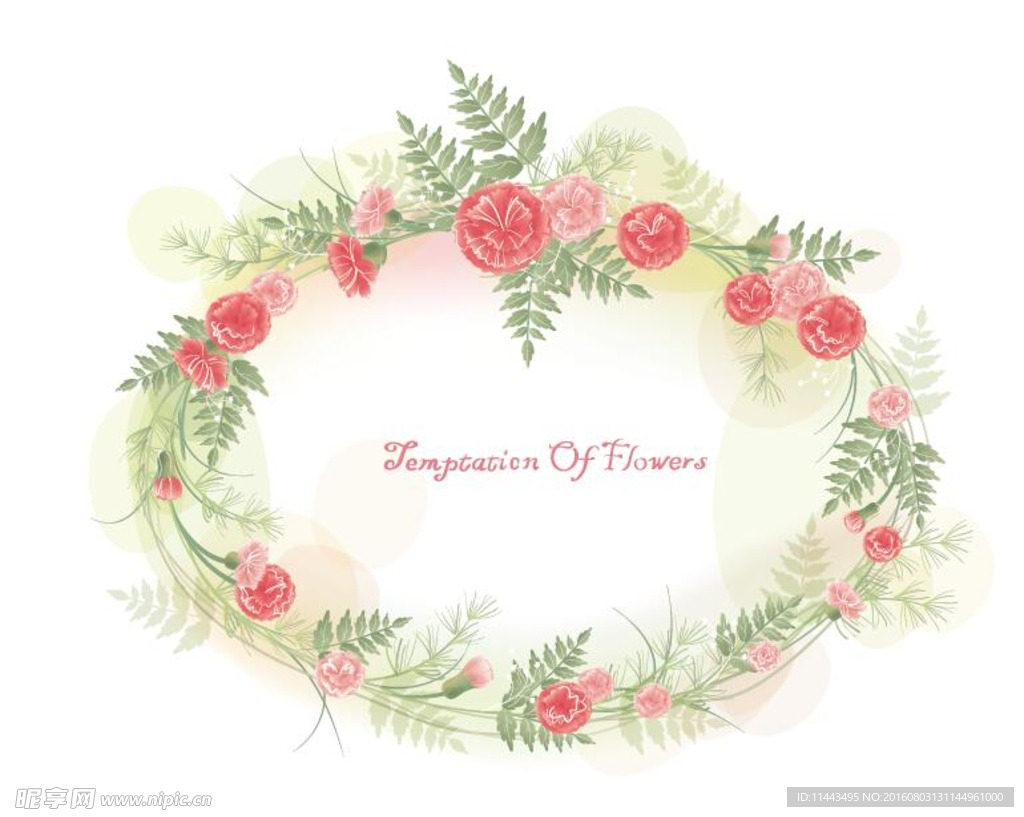 圆形花边矢量图