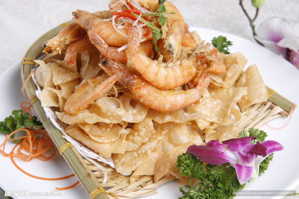 薄饼爆青虾葱爆青虾