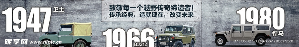 越野车历史墙