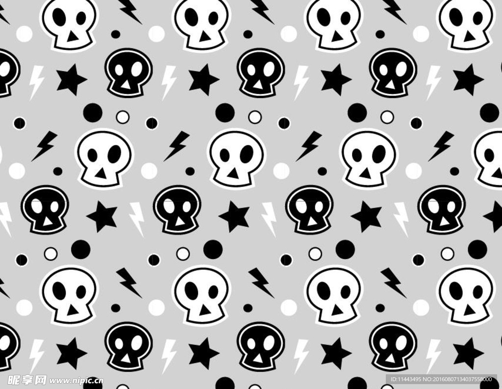 骷髅平铺背景