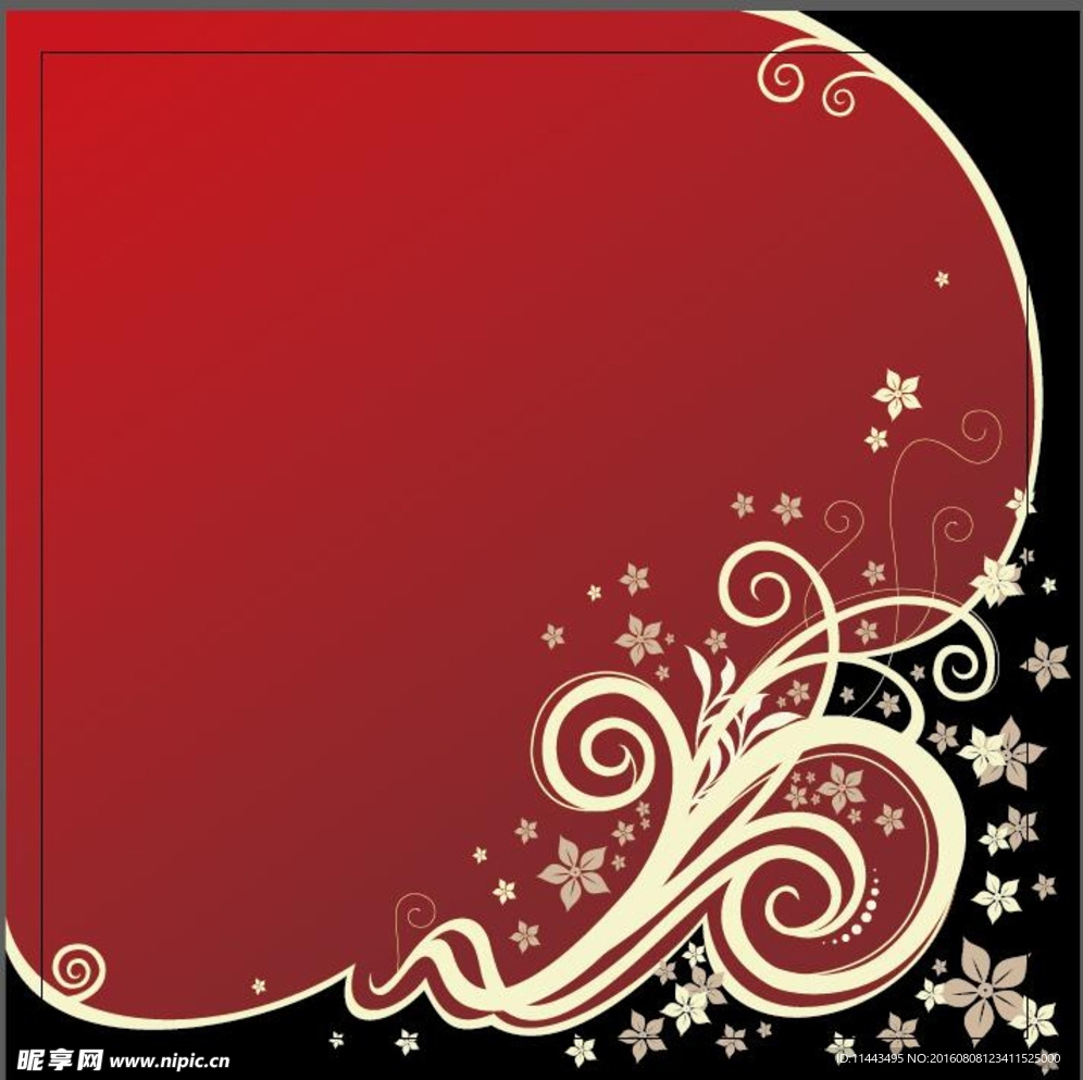 中秋花纹背景ai矢量图