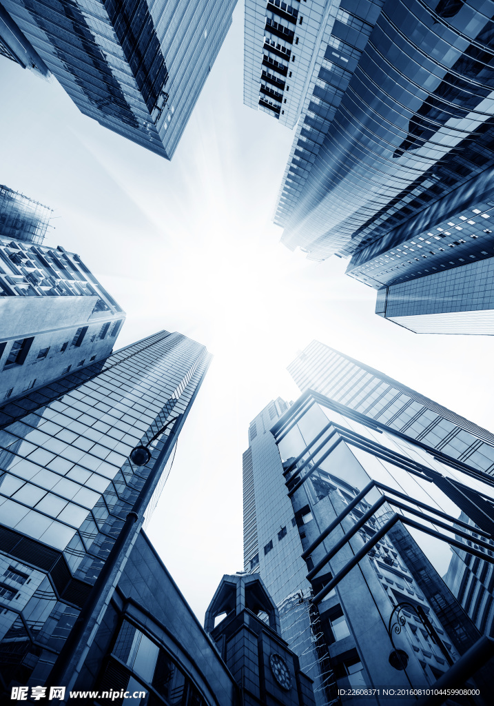 城市建筑仰视