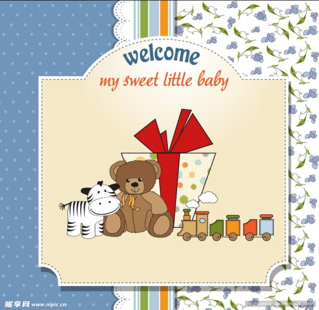 卡通玩偶礼物节日贺卡