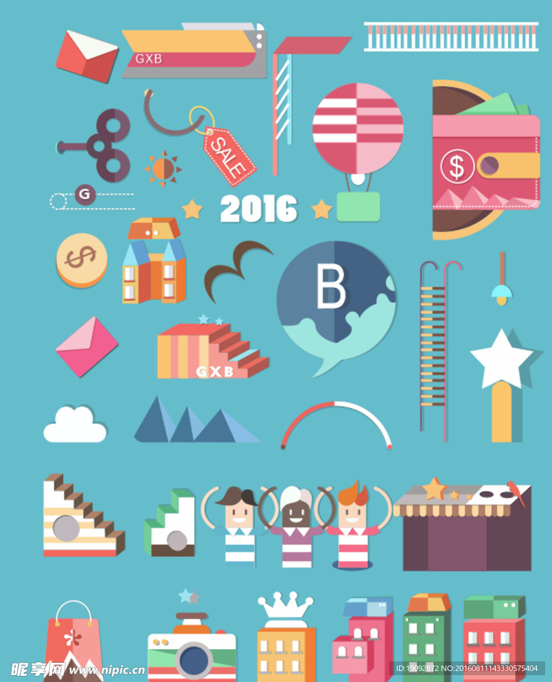 图标 扁平 平面 装饰