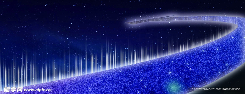 星空中发光的箭头