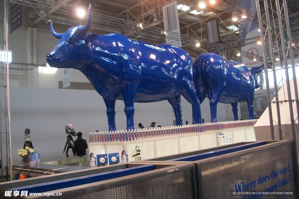 摄影牛雕塑