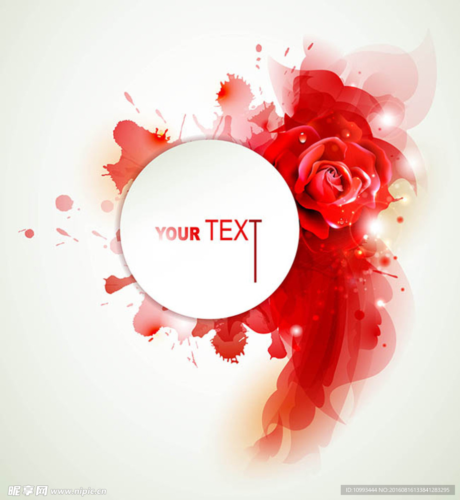 红玫瑰唯美背景