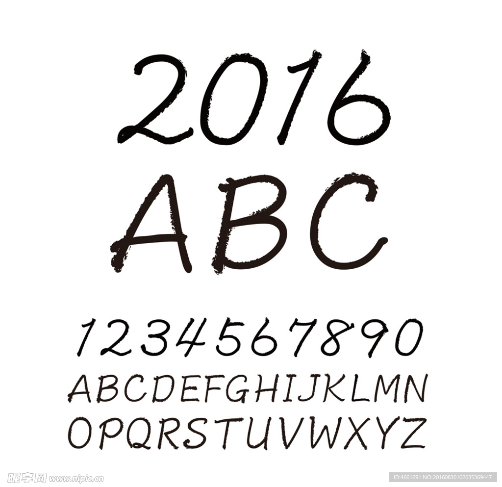 2016字体设计 ABC