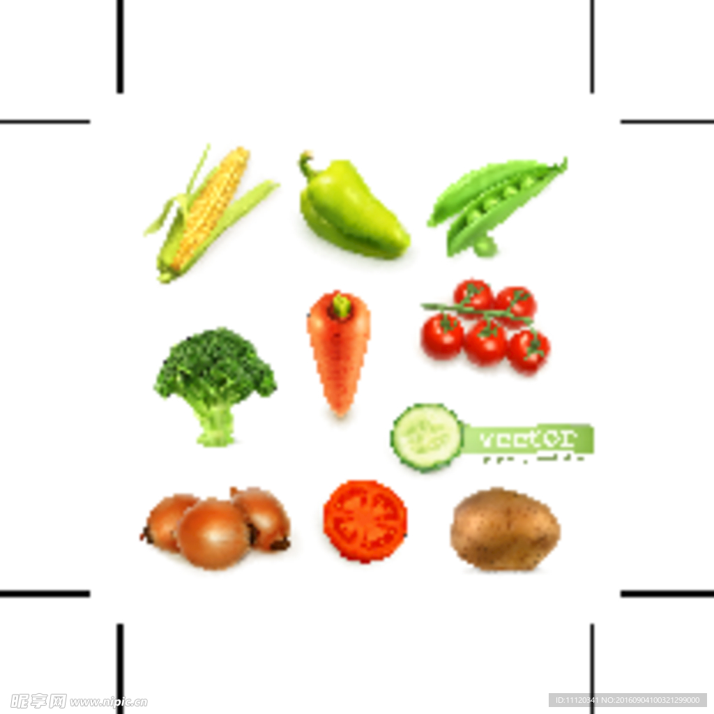新鲜蔬菜设计矢量素材