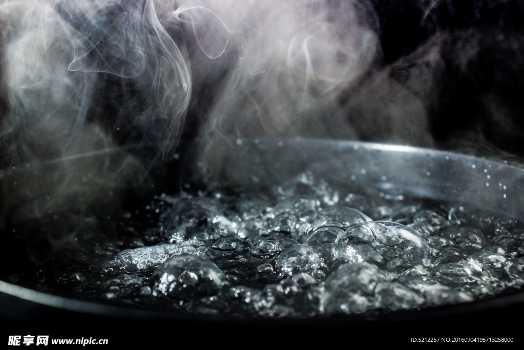 沸腾的水特写