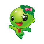 绿色 环保 吉祥娃娃