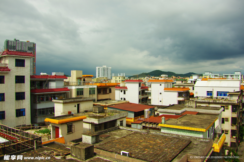 城市建筑 楼顶景观