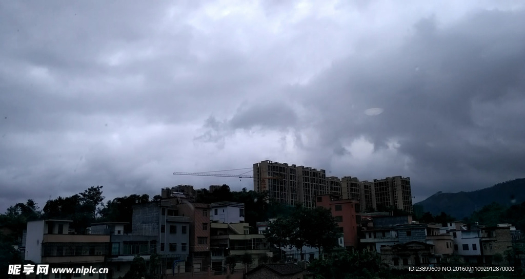 台风云雾延时摄影