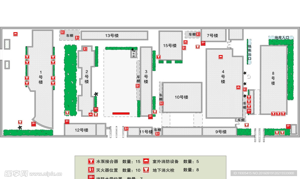 大院消防平面图